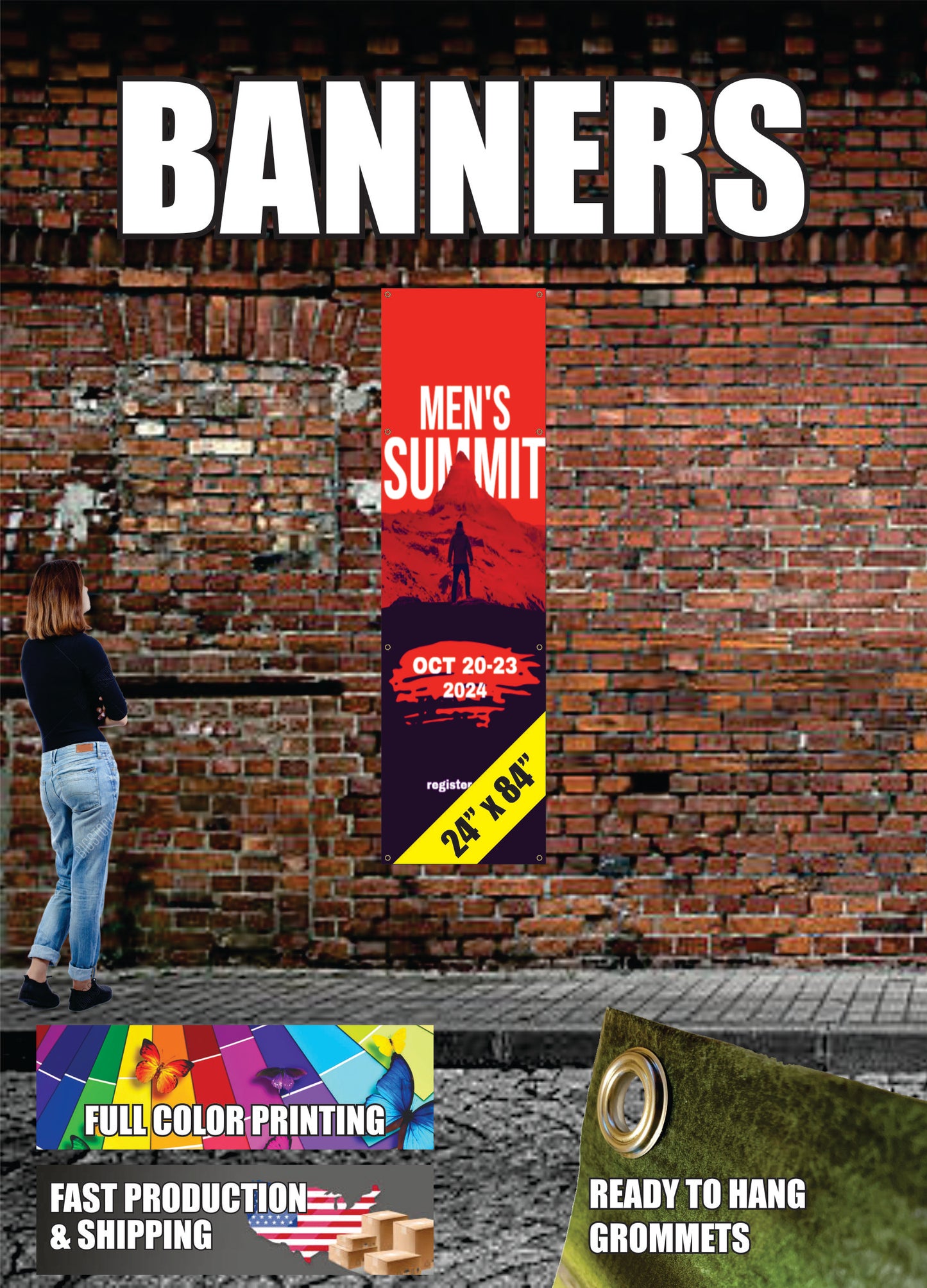 Banner 84" x 24" (7ft x 2ft)